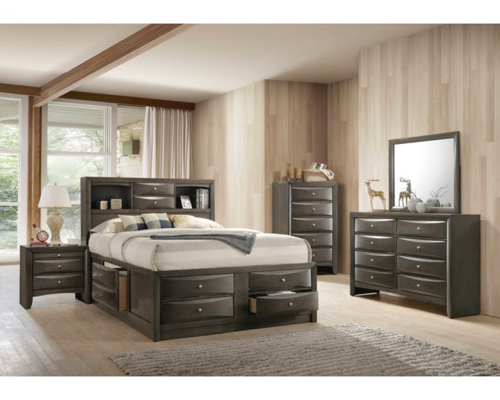 Good Deal Charlie Inc Emily Grey Queen Bed Dresser Mirror Nightstand Bedroom Suites Bedroom
