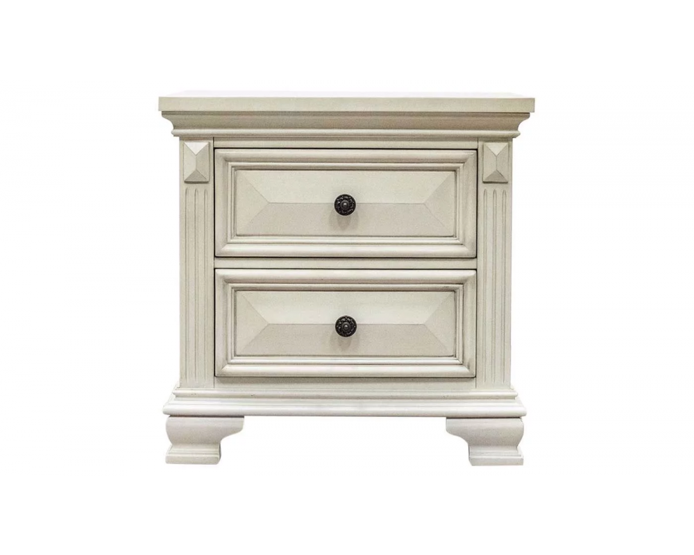 Good Deal Charlie Inc. Calloway White Nightstand Bedroom