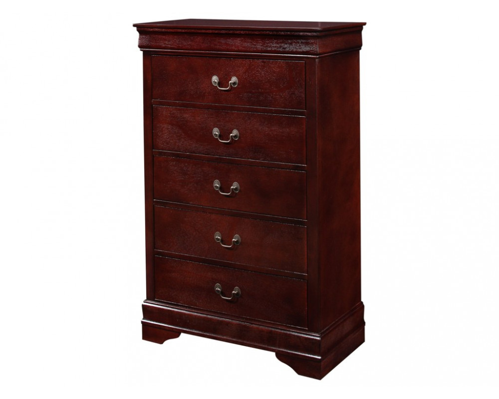 Good Deal Charlie Inc. Louis Philip Cherry 5 Drawer Chest