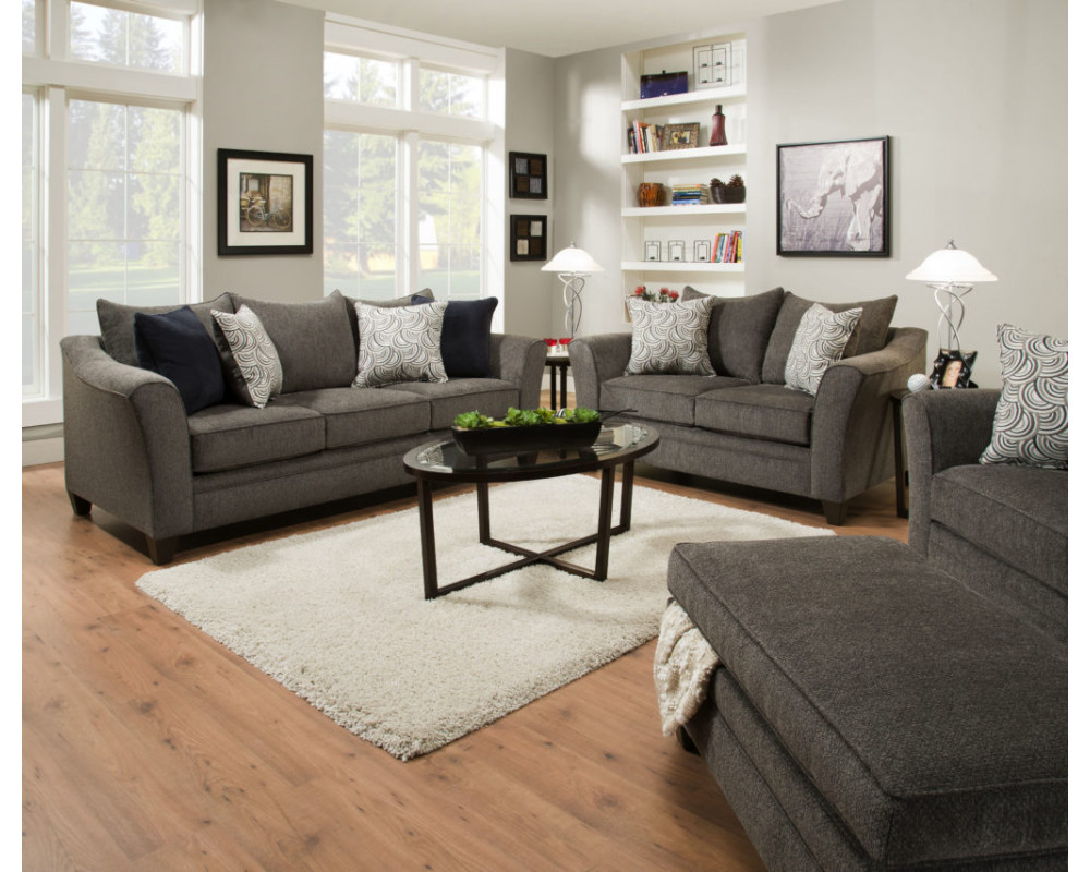 Good Deal Charlie Inc. Pewter Sofa and Loveseat Sofas & Loveseats