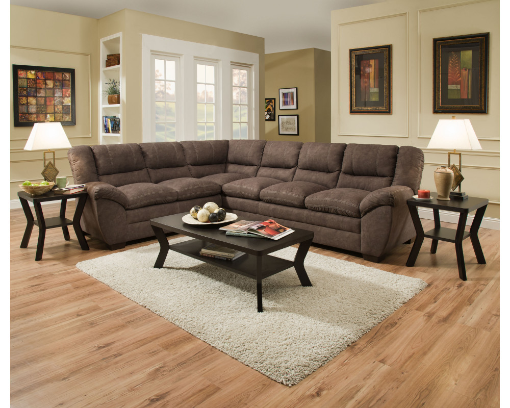 Good Deal Charlie Inc. Palermo Mocha Sectional Living Room