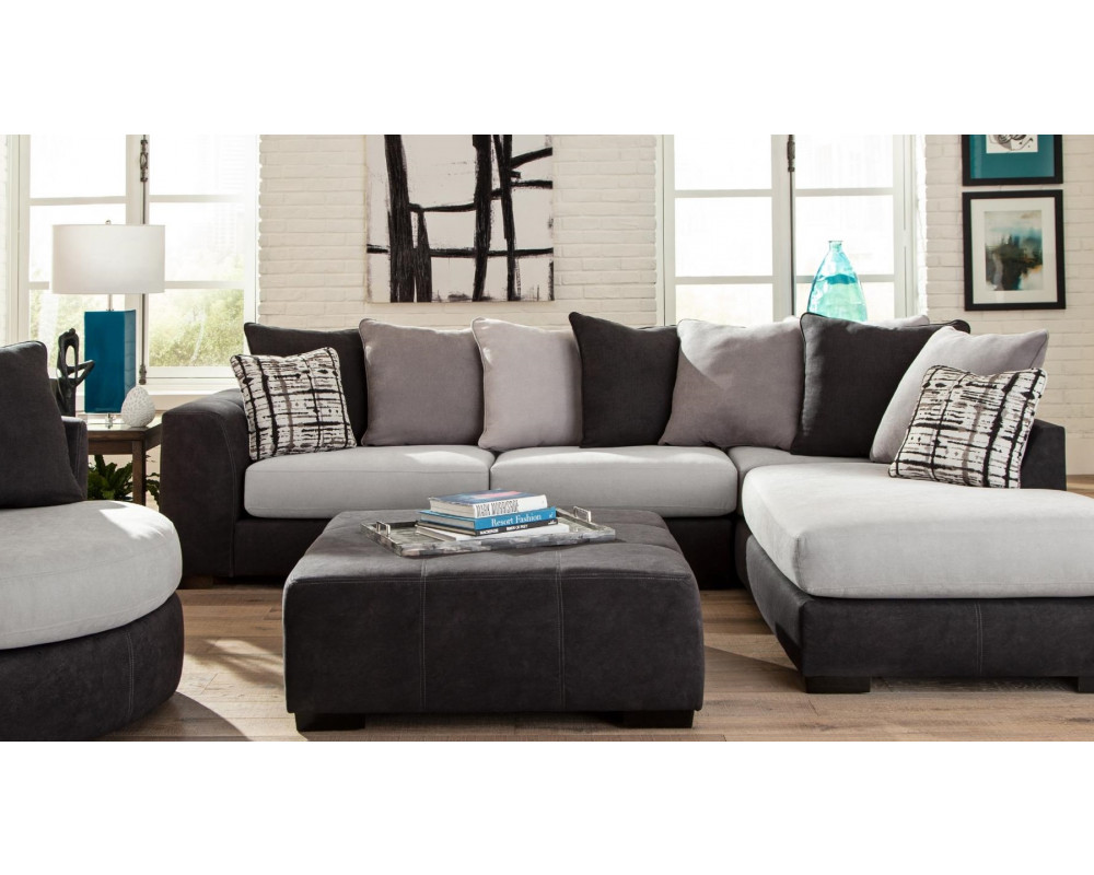 Good Deal Charlie Inc. Discovery Black Sectional - Living Room