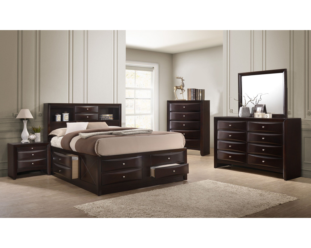 Good Deal Charlie Inc Emily Cherry King Bed Dresser Mirror And Nightstand Bedroom