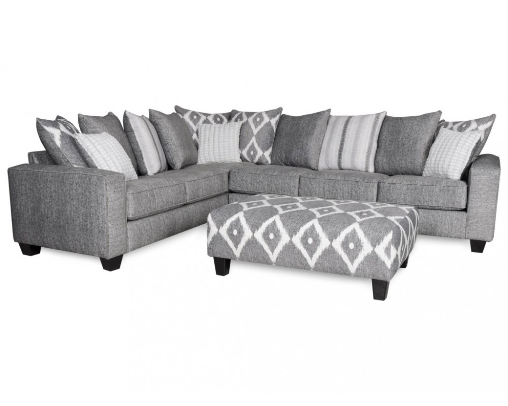 Affordable Furniture Stonewash Charcoal Sectional