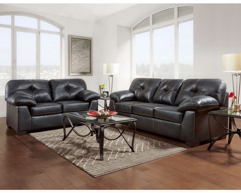 Good Deal Charlie Inc. Nevada Black Sofa & Loveseat Sofas & Loveseats