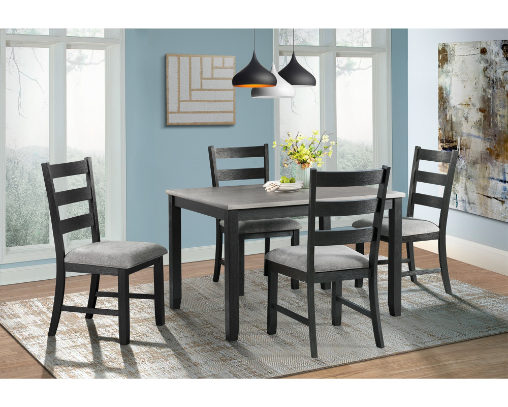 Grey dining table set for hot sale 4