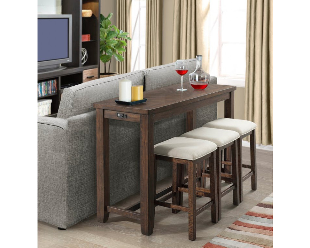 Good Deal Charlie Inc. Jax Bar Table & 3 Barstools Dining