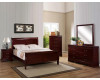 Louis Philip Cherry Queen Bed, Dresser, Mirror, & Nightstand