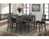 Alex Grey Counter Height Dining Table & 6 Chairs