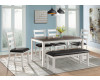 Martin Brown Dining Table, 4 Chairs, & Bench