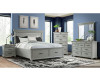 Slater Grey King Bed, Dresser, Mirror, & Nightstand