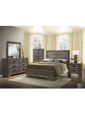 Nathan King Bed, Dresser, Mirror, Nightstand