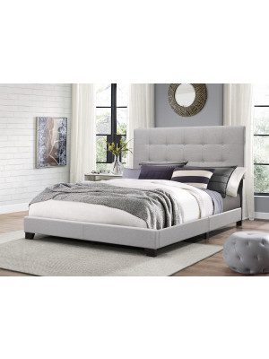 Florence Grey Tufted Queen Bed