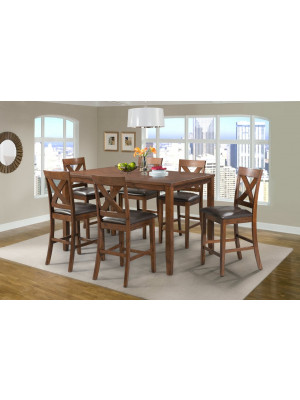 Alex Espresso Counter Height Dining Table & 6 Chairs