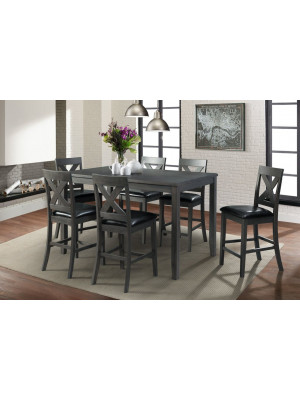 Alex Grey Counter Height Dining Table & 6 Chairs