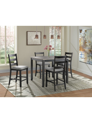 Martin Grey Counter Height Table & 4 Barstools