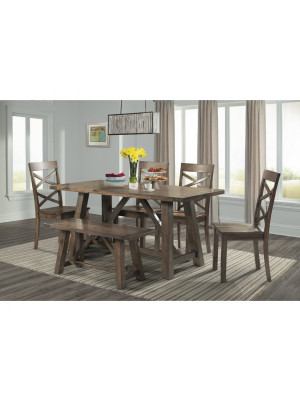 Renegade Dining Table, 4 Chairs, & Bench